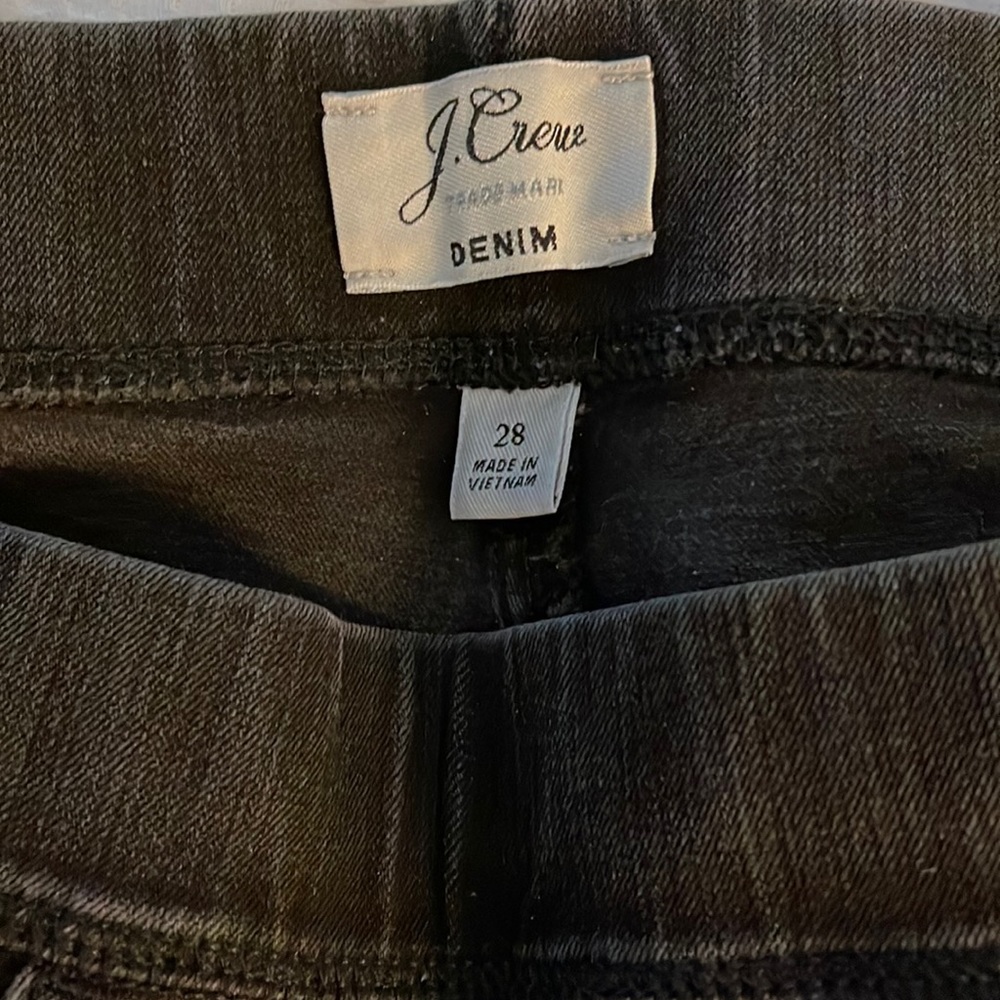 JCrew skinny black jeans with elastic waist band